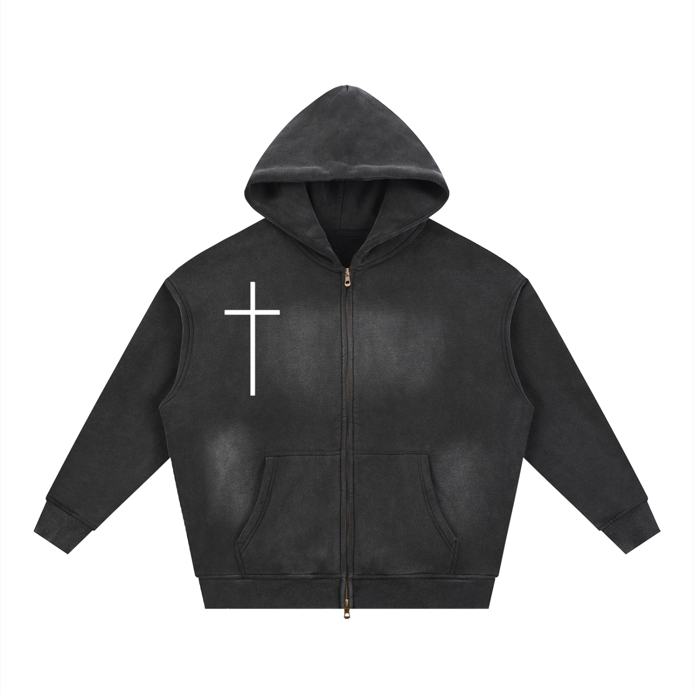 "MKUltra Was Real" Faded Zipper Hoodie