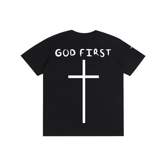 "GOD FIRST" Cotton T-Shirt