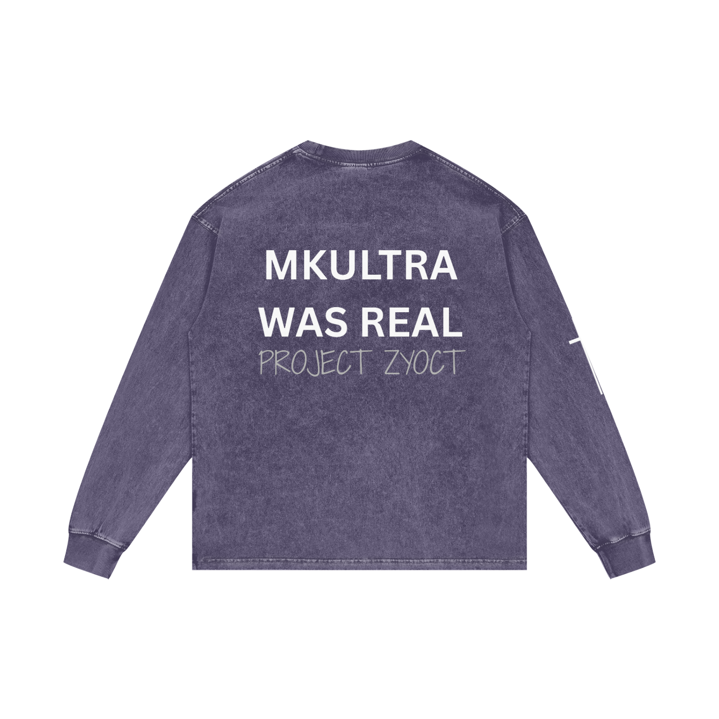 "MKUltra Was Real" Acid Wash Long Sleeve
