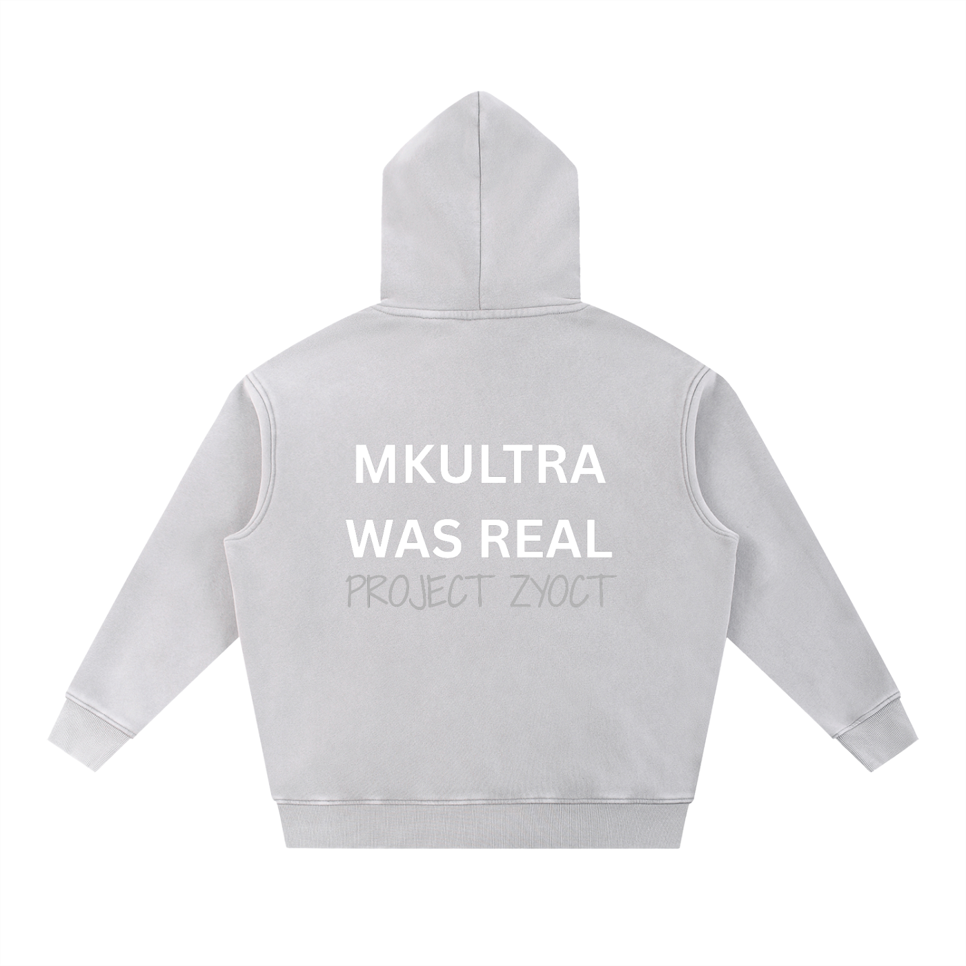"MKUltra Was Real" Snow Wash Oversize Hoodie