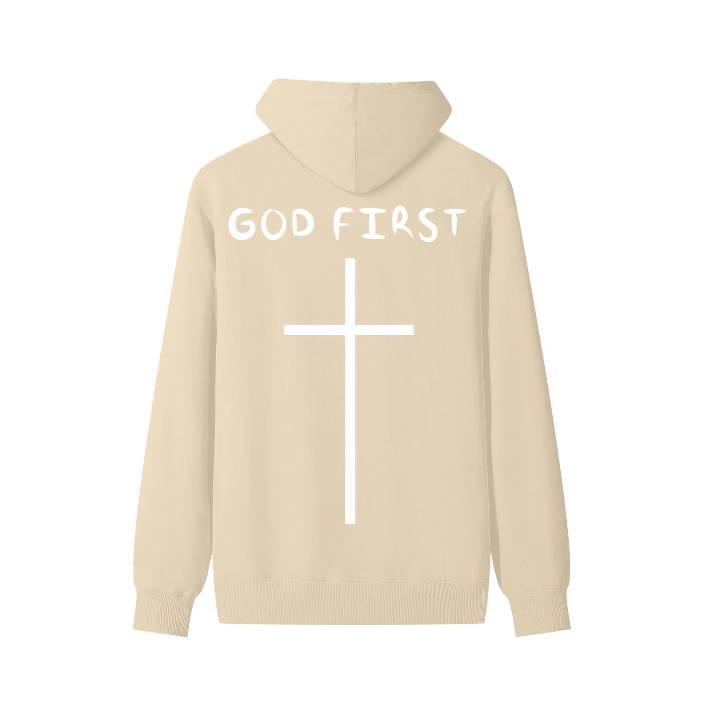 "GOD FIRST" Classic Cotton Hoodie