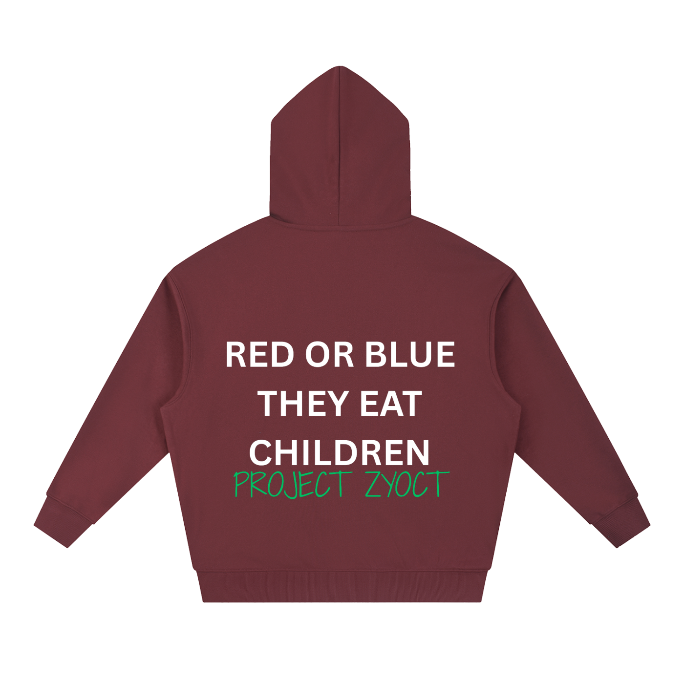 "Red or Blue They Eat Children" Heavyweight Hoodie