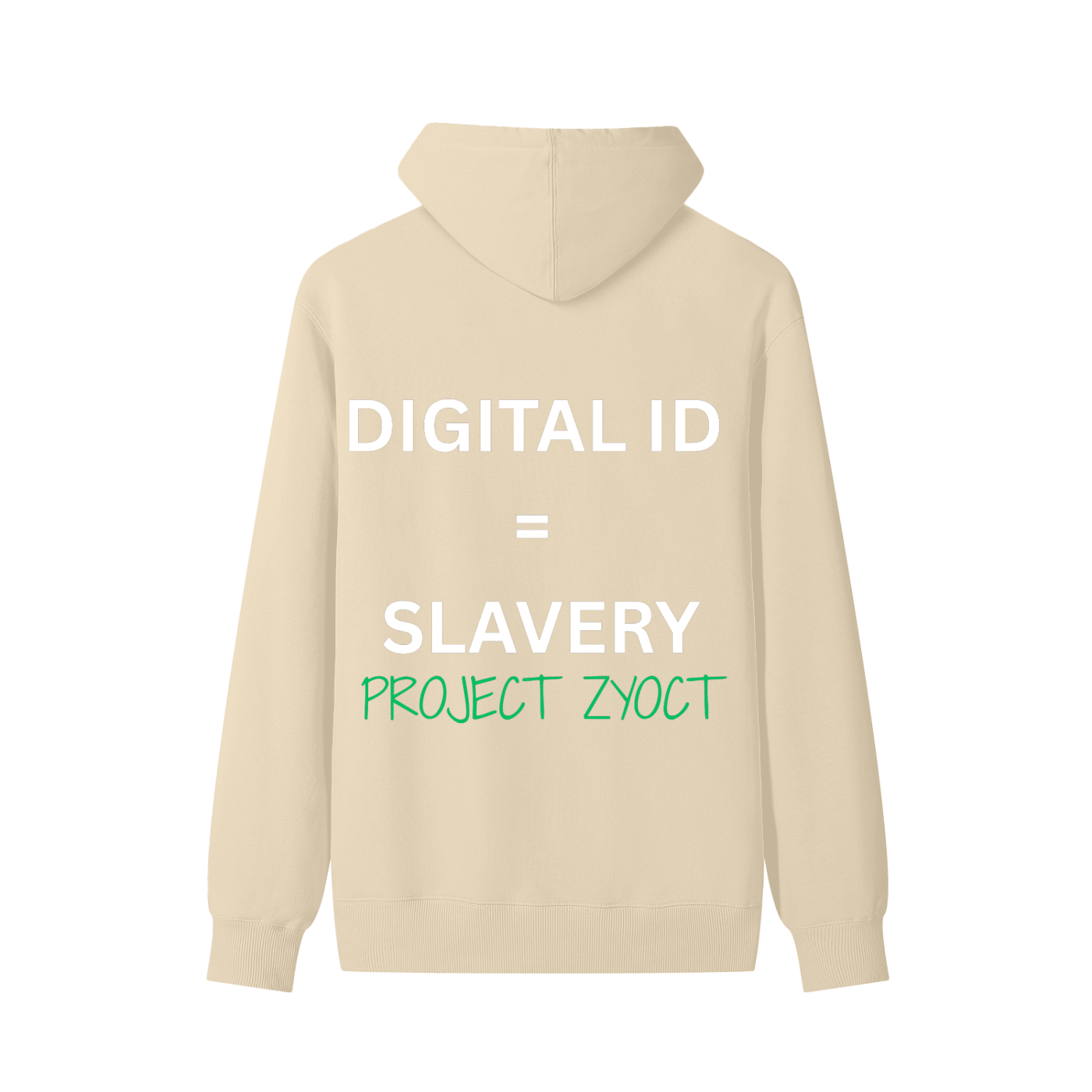 "Digital ID = Slavery " Classic Cotton Hoodie
