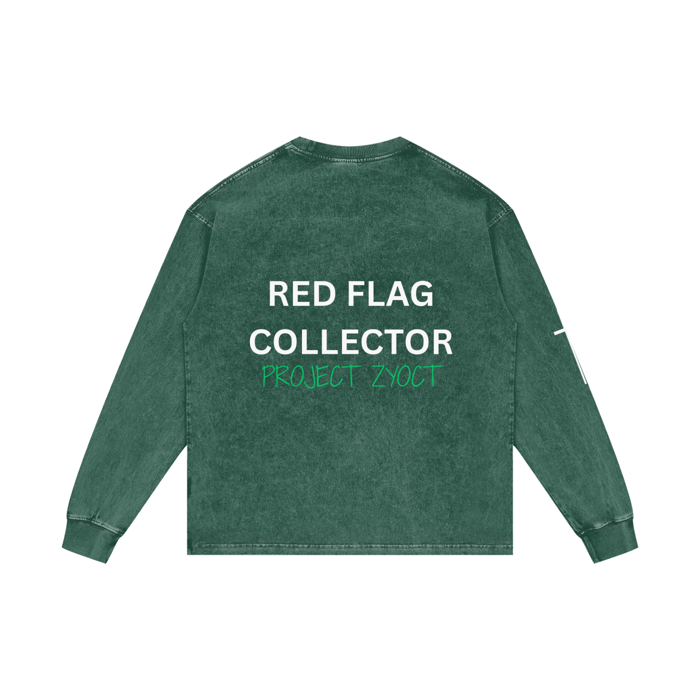 "Red Flag Collector" Acid Wash Long Sleeve