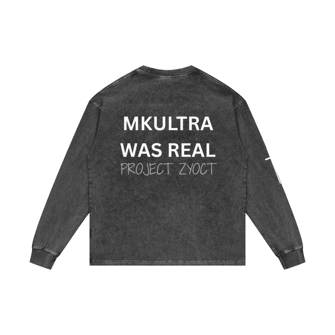 "MKUltra Was Real" Acid Wash Long Sleeve