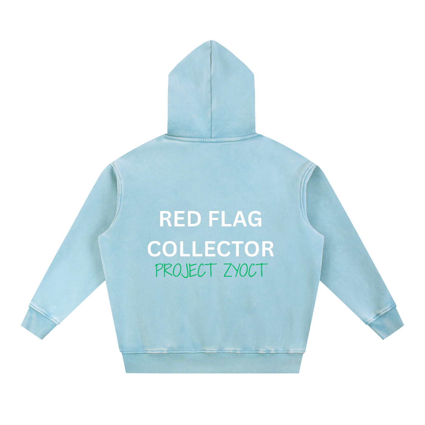 "Red Flag Collector" Snow Wash Oversize Hoodie