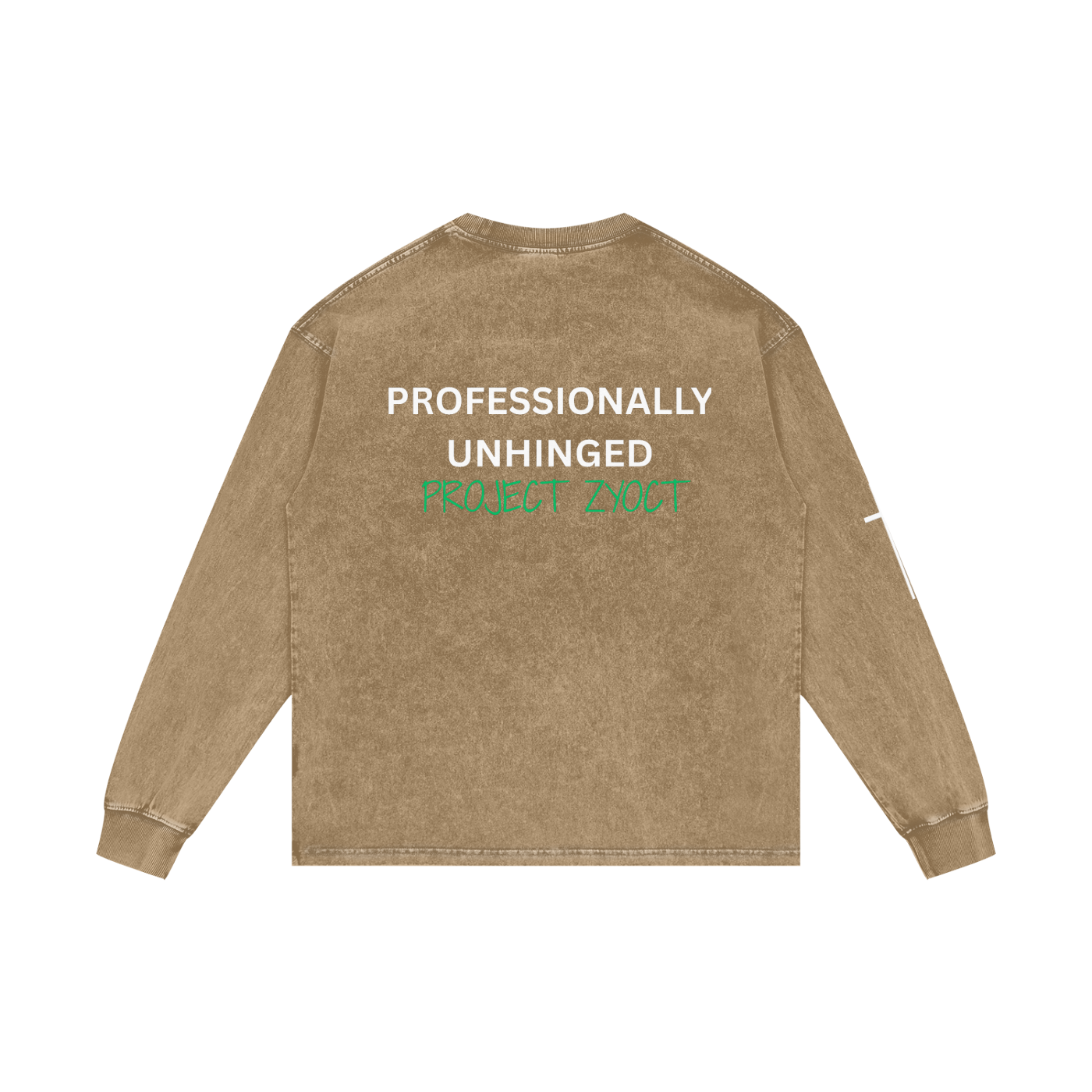 "Professionally Unhinged" Acid Wash Long Sleeve