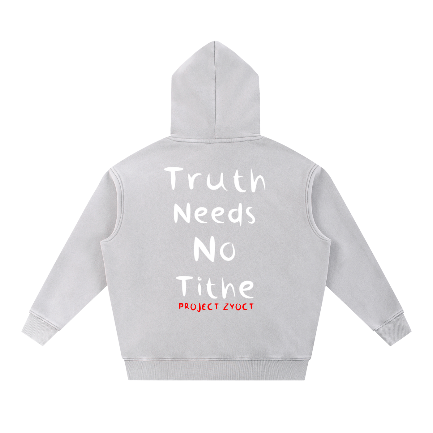 "Truth Needs No Tithe" Snow Wash Oversize Hoodie