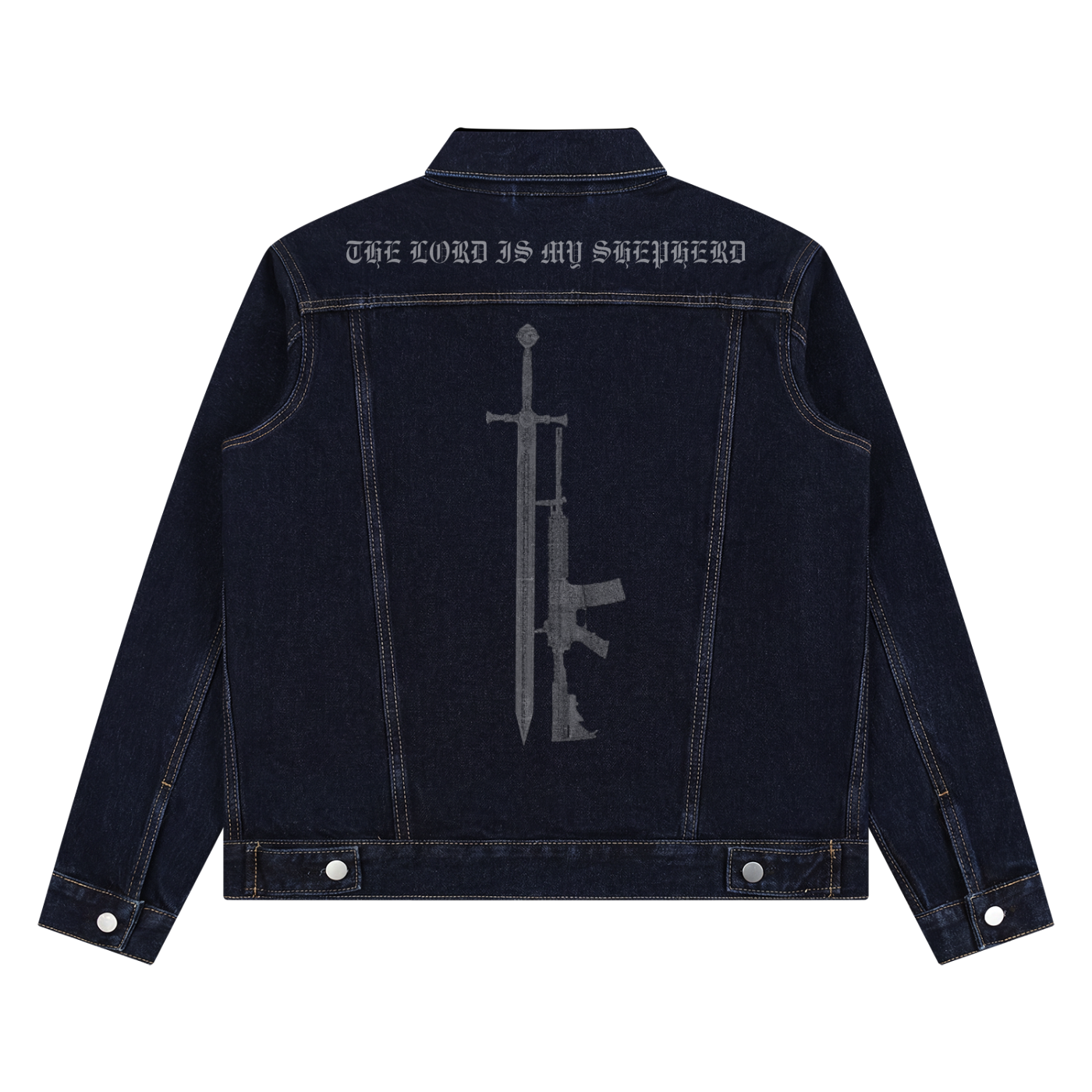 "THE LORD IS MY SHEPHERD" Denim Jacket