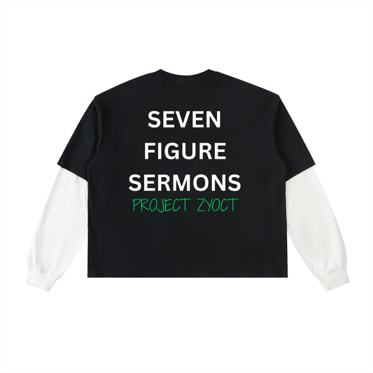 "Seven Figure Sermons" Layered Shirt